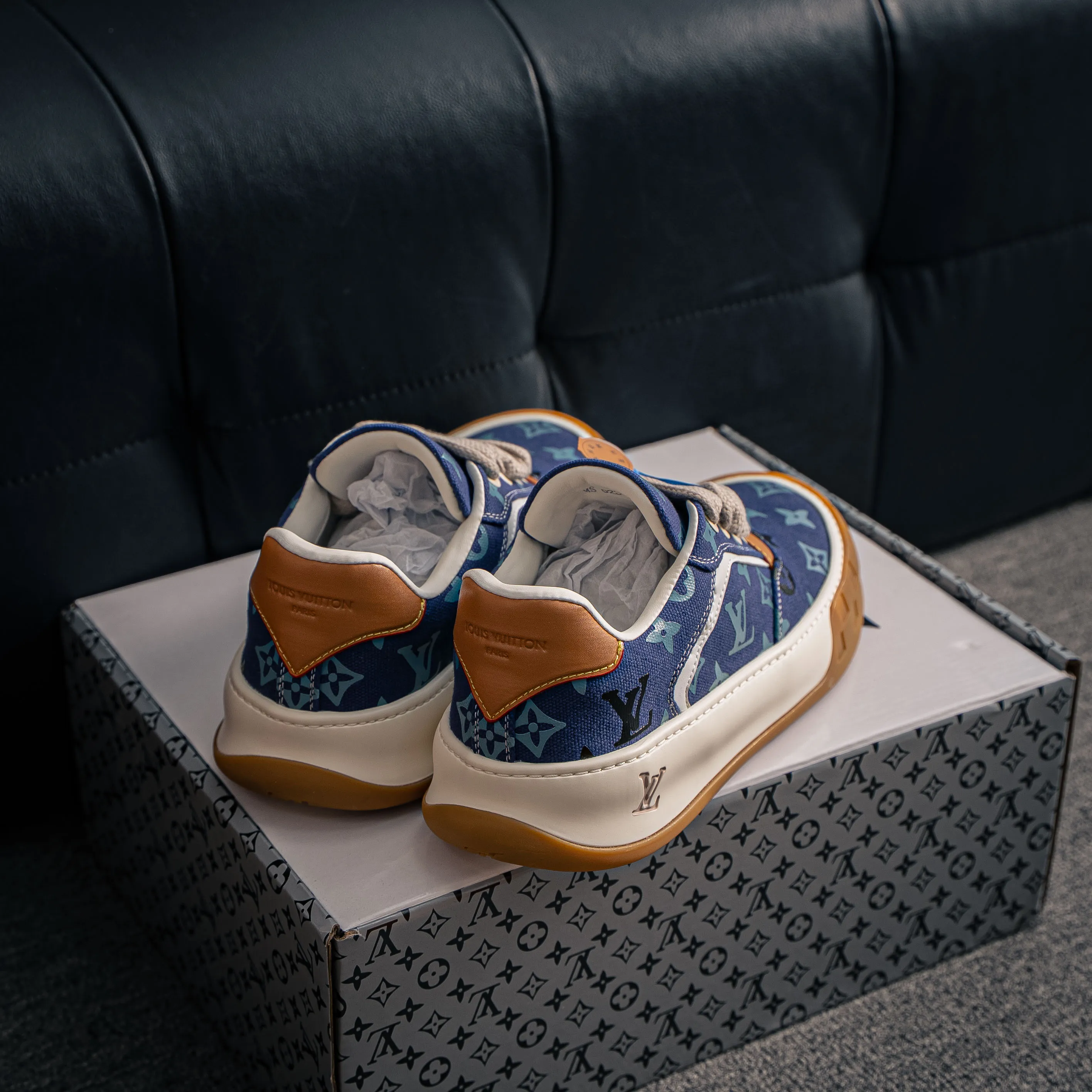 # LV LOUIS VUITTON Tilted Low Sneakers Series Low-Top Retro Versatile Skate Shoes 2026 Skate Shoes Shoes